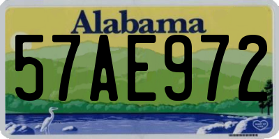 AL license plate 57AE972