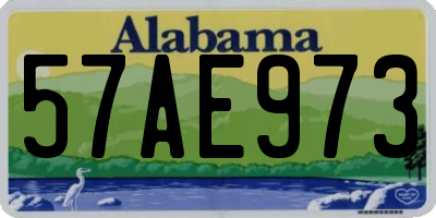 AL license plate 57AE973