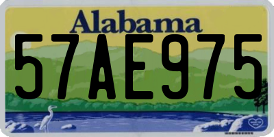 AL license plate 57AE975