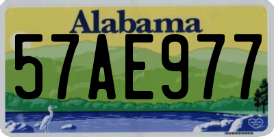AL license plate 57AE977