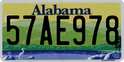 AL license plate 57AE978