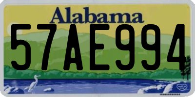 AL license plate 57AE994