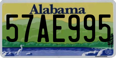 AL license plate 57AE995