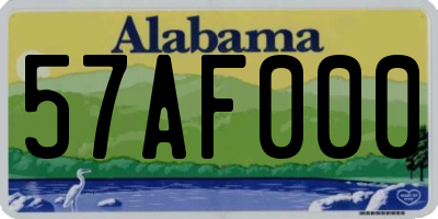 AL license plate 57AF000