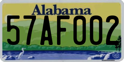 AL license plate 57AF002
