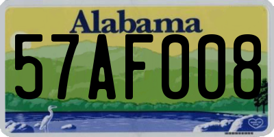 AL license plate 57AF008