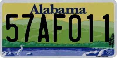 AL license plate 57AF011