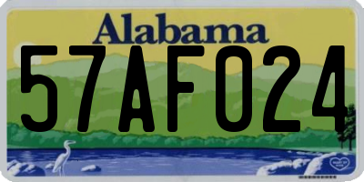 AL license plate 57AF024