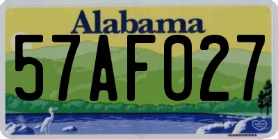 AL license plate 57AF027