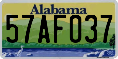 AL license plate 57AF037