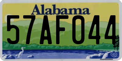 AL license plate 57AF044