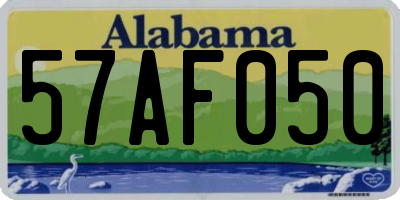 AL license plate 57AF050