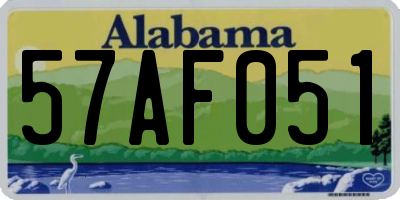 AL license plate 57AF051
