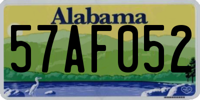 AL license plate 57AF052