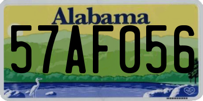 AL license plate 57AF056