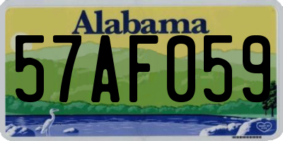 AL license plate 57AF059