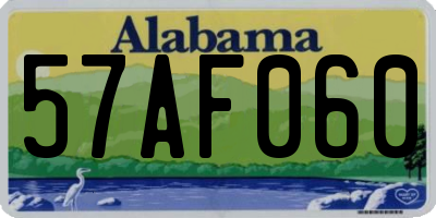AL license plate 57AF060