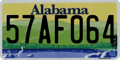 AL license plate 57AF064