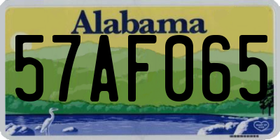 AL license plate 57AF065