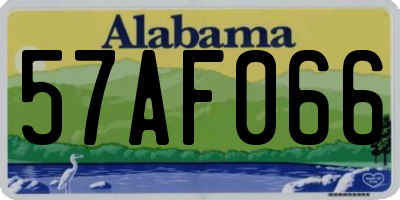 AL license plate 57AF066