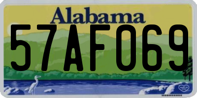 AL license plate 57AF069