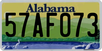 AL license plate 57AF073