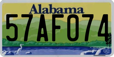 AL license plate 57AF074