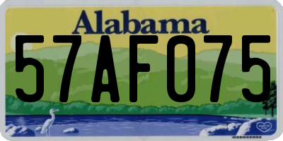 AL license plate 57AF075