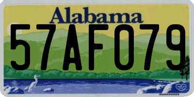 AL license plate 57AF079