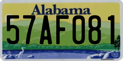 AL license plate 57AF081