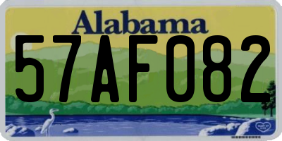 AL license plate 57AF082