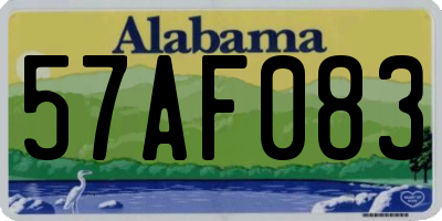 AL license plate 57AF083