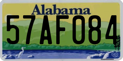 AL license plate 57AF084