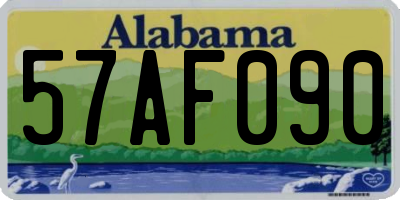 AL license plate 57AF090