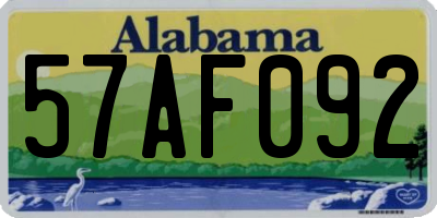 AL license plate 57AF092