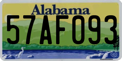 AL license plate 57AF093