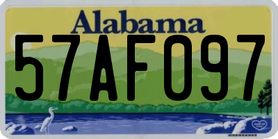AL license plate 57AF097