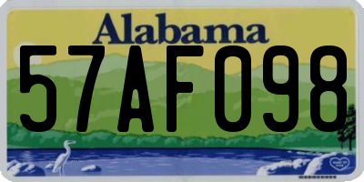 AL license plate 57AF098