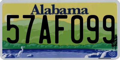 AL license plate 57AF099