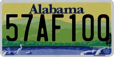AL license plate 57AF100