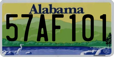 AL license plate 57AF101