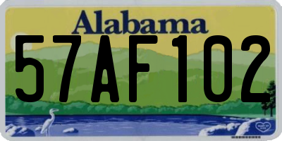 AL license plate 57AF102