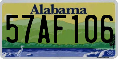 AL license plate 57AF106