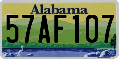 AL license plate 57AF107