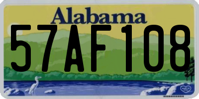 AL license plate 57AF108