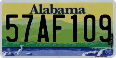 AL license plate 57AF109