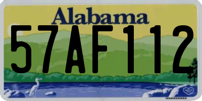 AL license plate 57AF112