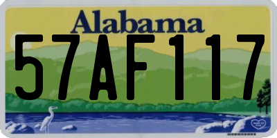 AL license plate 57AF117