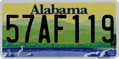 AL license plate 57AF119