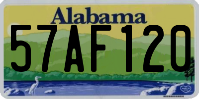 AL license plate 57AF120